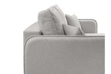 Chandru Bäddsoffa med Divan 3-sits i Plysch - Grå - Möbler - Vardagsrum - Bäddsoffor - Bäddsoffa divan