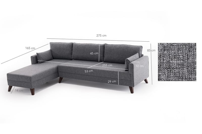 DENMARK Bäddsoffa  Grå - Möbler - Vardagsrum - Bäddsoffor - Bäddsoffa divan