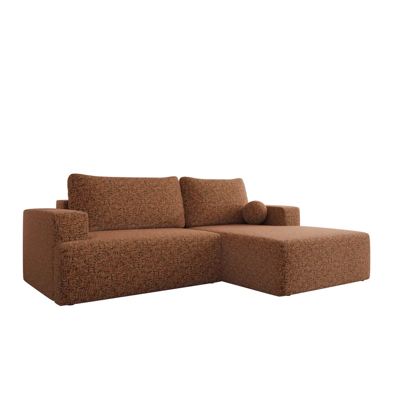 Deylor 3-sits Bäddsoffa med divan, brun