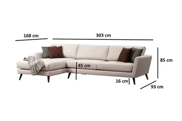 Gajanejos Divansoffa - Beige - Möbler - Vardagsrum - Bäddsoffor - Bäddsoffa divan