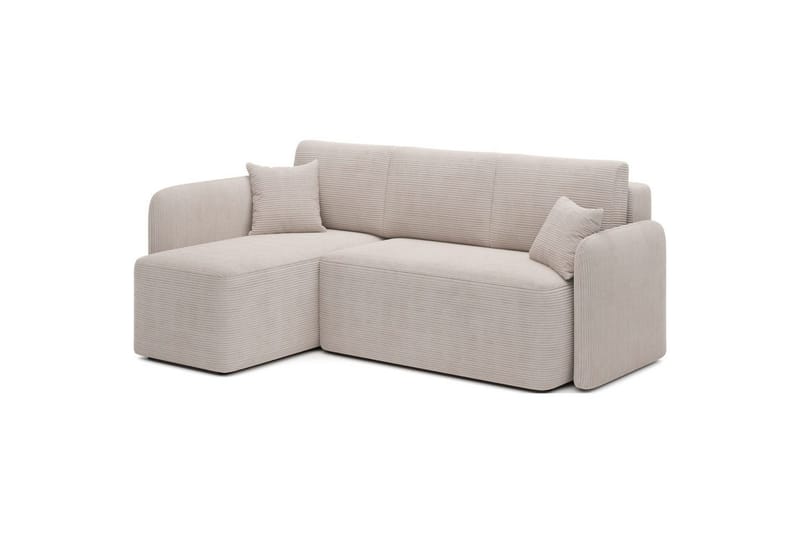 Hörnsoffa Eltap Hadson 206x150x89 cm - Jarell 18, Ljusbeige, Vänster - Möbler - Vardagsrum - Bäddsoffor - Bäddsoffa divan