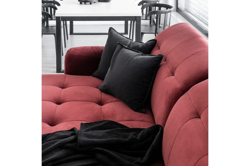 Hörnsoffa Eltap Lorelle 225x160x105 cm - Mat Velvet 75, Grön, Vänster - Möbler - Vardagsrum - Bäddsoffor - Bäddsoffa divan