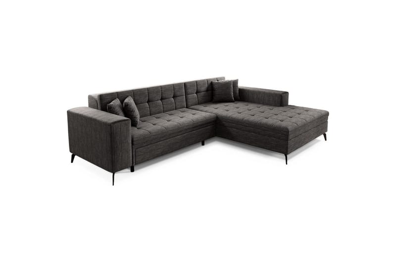 Hörnsoffa Eltap Solange 292x196x84 cm - Berlin 01, Grå, Höger - Möbler - Vardagsrum - Bäddsoffor - Bäddsoffa divan