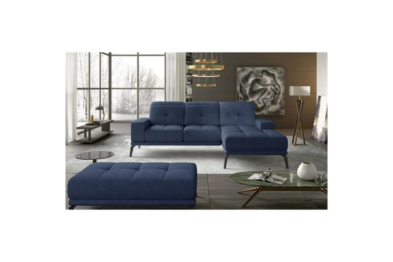 Hörnsoffa Eltap Torrense 265x175x98 cm, Soro 76, Blå, Höger
