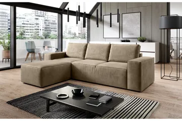Kamli Bäddsoffa m. Divan med Förvaring - Brun - Möbler - Vardagsrum - Bäddsoffor - Bäddsoffa divan