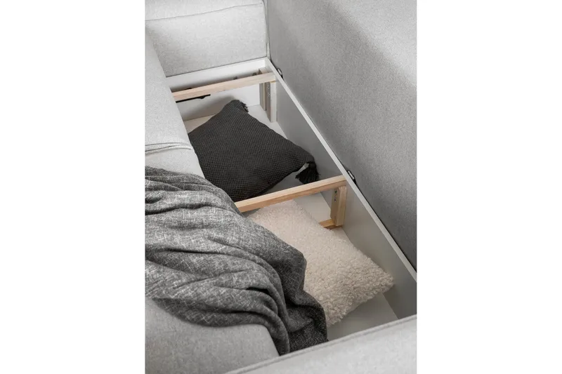 Kamli Bäddsoffa m. Divan med Förvaring - Brun - Möbler - Vardagsrum - Bäddsoffor - Bäddsoffa divan