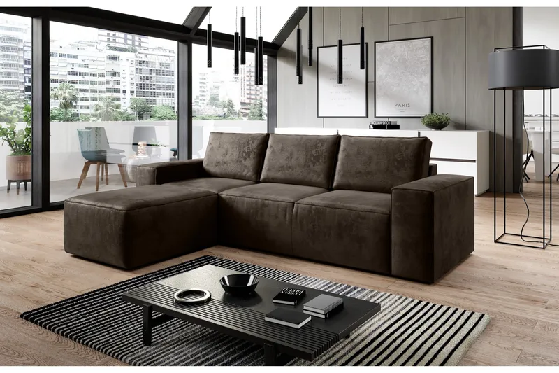 Kamli Bäddsoffa m. Divan med Förvaring - Rosa - Möbler - Vardagsrum - Bäddsoffor - Bäddsoffa divan