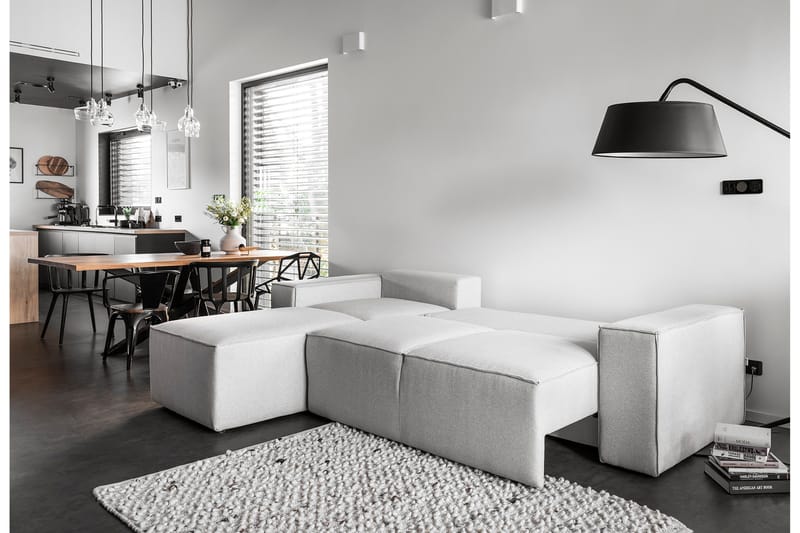 Kamli Bäddsoffa m. Divan med Förvaring - Rosa - Möbler - Vardagsrum - Bäddsoffor - Bäddsoffa divan
