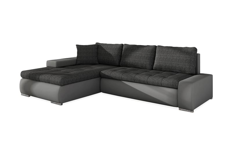 LEUAN Divanbäddsoffa 265x185x85 cm - Grå - Möbler - Vardagsrum - Bäddsoffor - Bäddsoffa divan