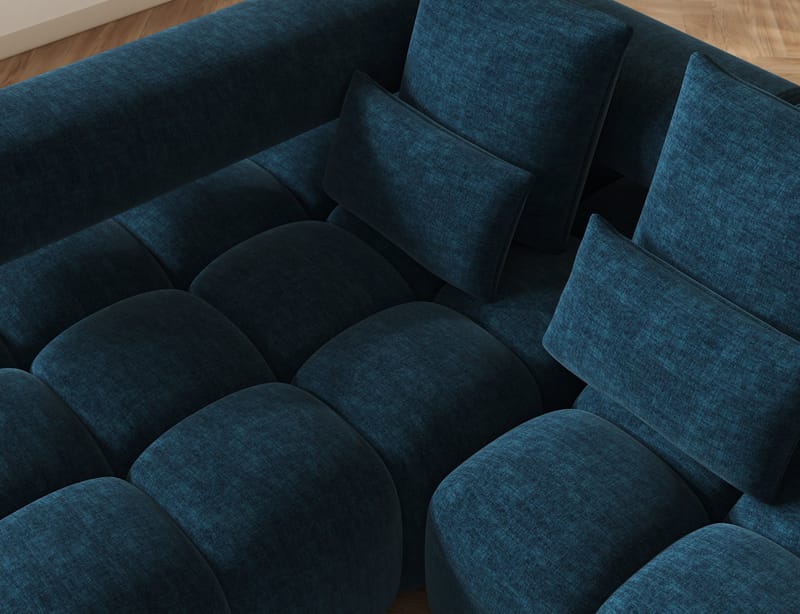 Levvi 3-sits Bubblig Bäddsoffa med Divan Vänster - Manhattan 40 - Möbler - Vardagsrum - Bäddsoffor - Bäddsoffa divan