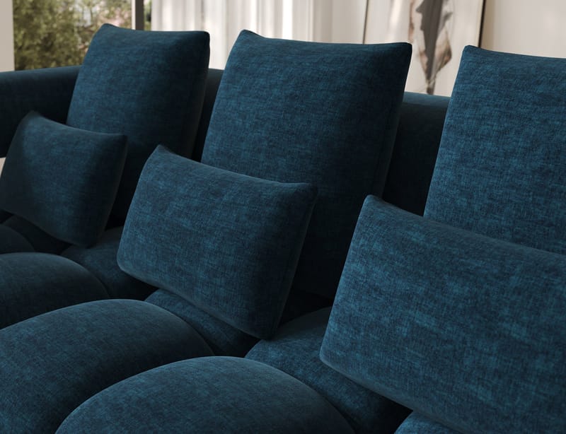 Levvi 3-sits Bubblig Bäddsoffa med Divan Vänster - Manhattan 40 - Möbler - Vardagsrum - Bäddsoffor - Bäddsoffa divan