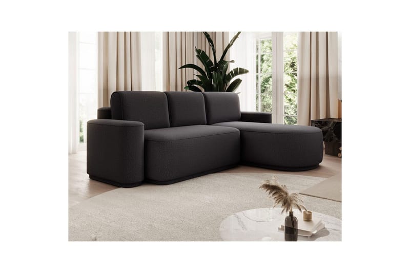 Sektionssoffa Eltap Aurumm 285x92x180 cm - Enjoy 05, Mörkgrå, Höger - Möbler - Vardagsrum - Bäddsoffor - Bäddsoffa divan