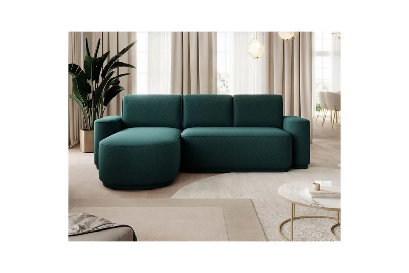 Sektionssoffa Eltap Aurumm 285x92x180 cm - Enjoy 35, Grön, Vänster - Möbler - Vardagsrum - Bäddsoffor - Bäddsoffa divan