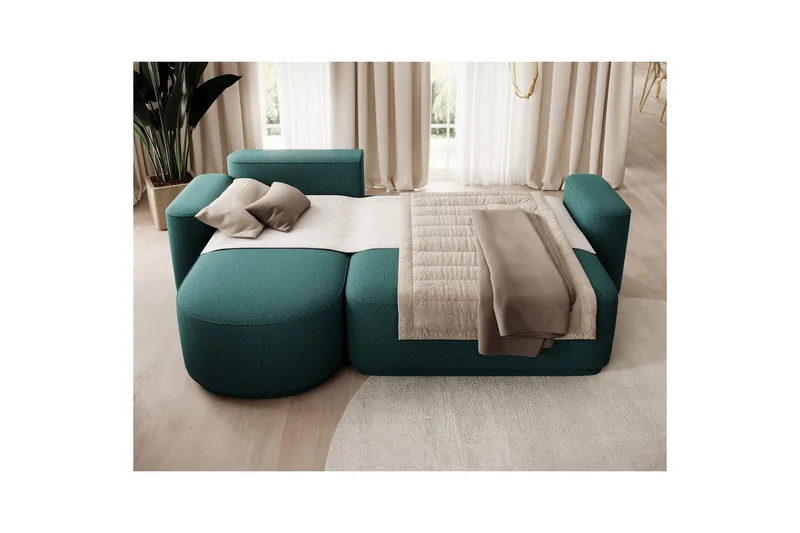 Sektionssoffa Eltap Aurumm 285x92x180 cm - Enjoy 35, Grön, Vänster - Möbler - Vardagsrum - Bäddsoffor - Bäddsoffa divan