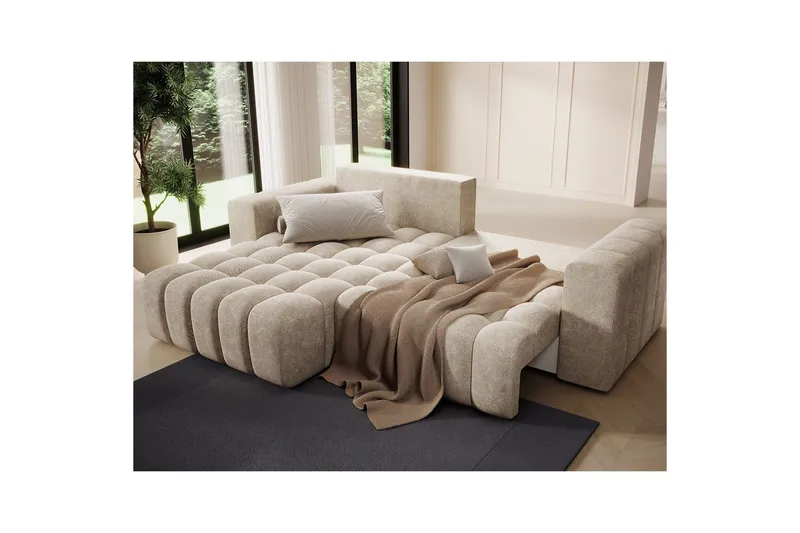 Sektionssoffa Eltap Bonett 250x175x92 cm - Dora 21 Beige, Vänster - Möbler - Vardagsrum - Bäddsoffor - Bäddsoffa divan