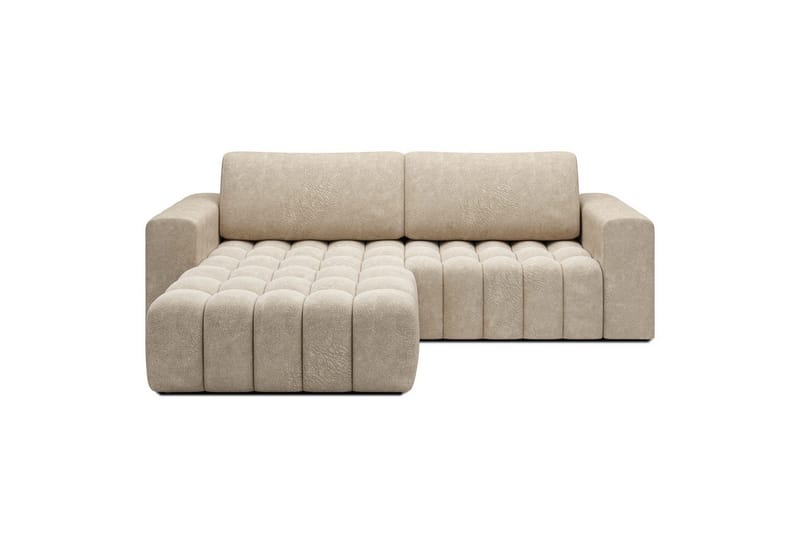 Sektionssoffa Eltap Bonett 250x175x92 cm, Dora 21 Beige, Vänster