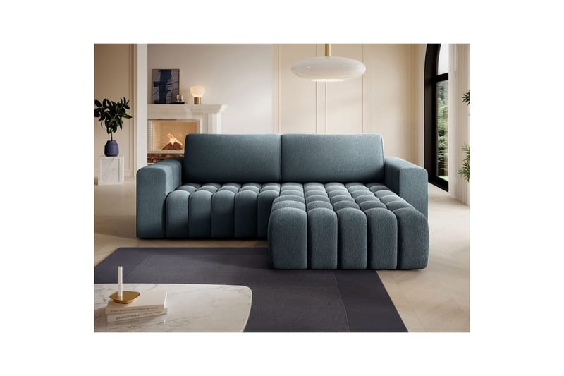 Sektionssoffa Eltap Bonett 250x175x92 cm - Jaffray 40, Blå, Höger - Möbler - Vardagsrum - Bäddsoffor - Bäddsoffa divan