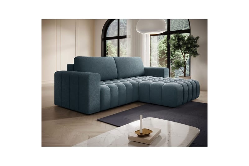 Sektionssoffa Eltap Bonett 250x175x92 cm - Jaffray 40, Blå, Höger - Möbler - Vardagsrum - Bäddsoffor - Bäddsoffa divan