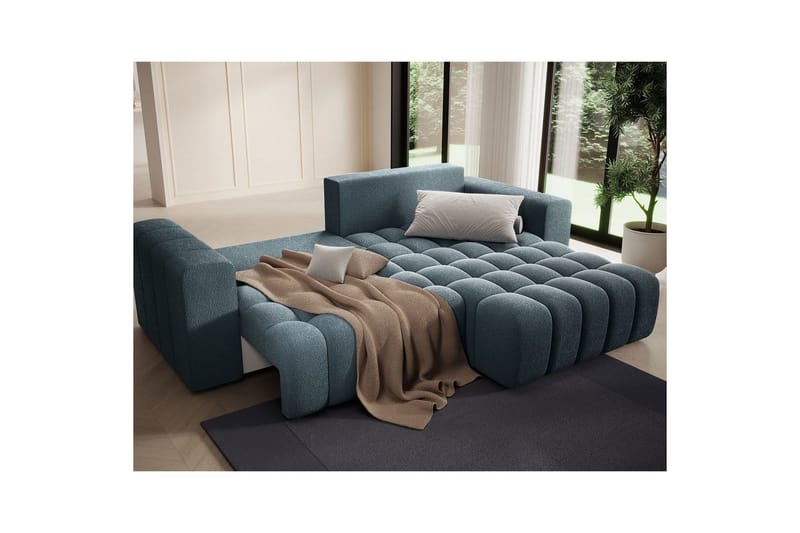 Sektionssoffa Eltap Bonett 250x175x92 cm - Jaffray 40, Blå, Höger - Möbler - Vardagsrum - Bäddsoffor - Bäddsoffa divan