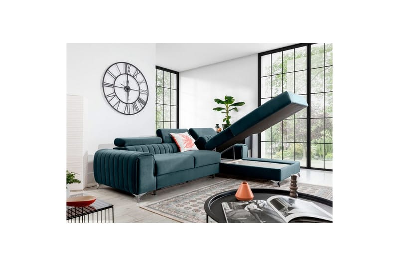 Sektionssoffa Eltap Grayson 278x205x92 cm - Velvetmat 100, Höger - Möbler - Vardagsrum - Bäddsoffor - Bäddsoffa divan