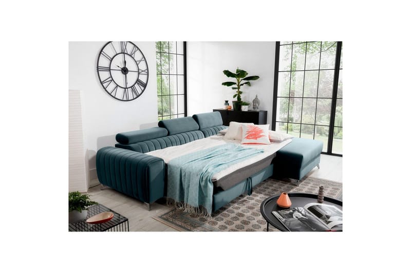 Sektionssoffa Eltap Grayson 278x205x92 cm - Velvetmat 100, Höger - Möbler - Vardagsrum - Bäddsoffor - Bäddsoffa divan