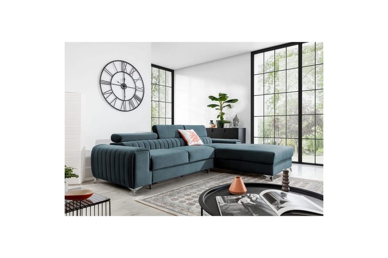 Sektionssoffa Eltap Grayson 278x205x92 cm - Velvetmat 100, Höger - Möbler - Vardagsrum - Bäddsoffor - Bäddsoffa divan