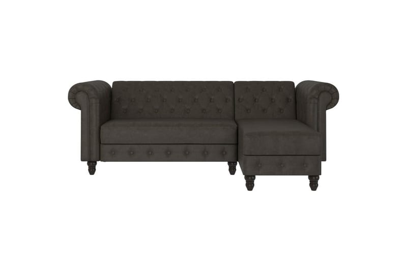 Bäddsoffa Felix 241x154x83 cm, Antracit, Mikrofiber/Trä/Metall - 241x154x83 cm, Antracit, Mikrofiber/Trä/Metall - Möbler - Vardagsrum - Bäddsoffor
