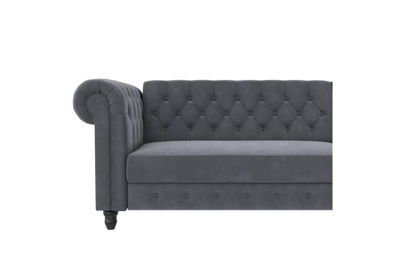 Bäddsoffa Felix 241x154x83 cm, Antracit, Sammet - 241x154x83 cm, Antracit, Sammet - Möbler - Vardagsrum - Bäddsoffor