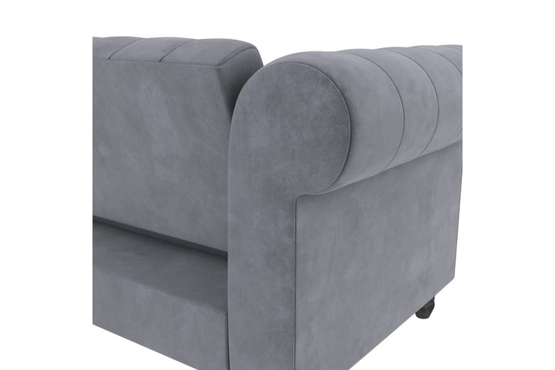 Bäddsoffa Felix 241x154x83 cm, Antracit, Sammet - 241x154x83 cm, Antracit, Sammet - Möbler - Vardagsrum - Bäddsoffor