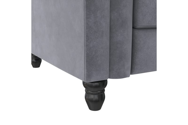 Bäddsoffa Felix 241x154x83 cm, Antracit, Sammet - 241x154x83 cm, Antracit, Sammet - Möbler - Vardagsrum - Bäddsoffor