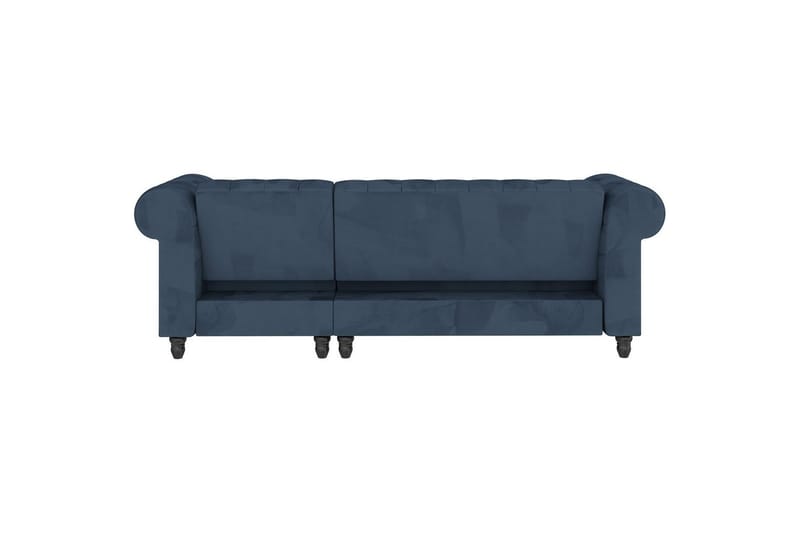 Bäddsoffa Felix 241x154x83 cm, Blå, Sammet/Trä/Metall - 241x154x83 cm, Blå, Sammet/Trä/Metall - Möbler - Vardagsrum - Bäddsoffor