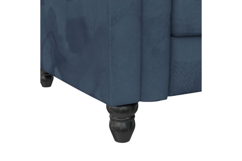 Bäddsoffa Felix 241x154x83 cm, Blå, Sammet/Trä/Metall - 241x154x83 cm, Blå, Sammet/Trä/Metall - Möbler - Vardagsrum - Bäddsoffor