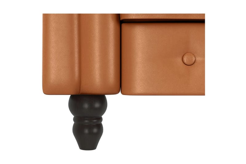 Bäddsoffa Felix 241x154x83 cm, Cognac, PU/trä/metall - 241x154x83 cm, Cognac, PU/trä/metall - Möbler - Vardagsrum - Bäddsoffor