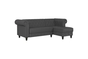 Bäddsoffa Felix 241x154x83 cm, Grå, PU/trä/metall