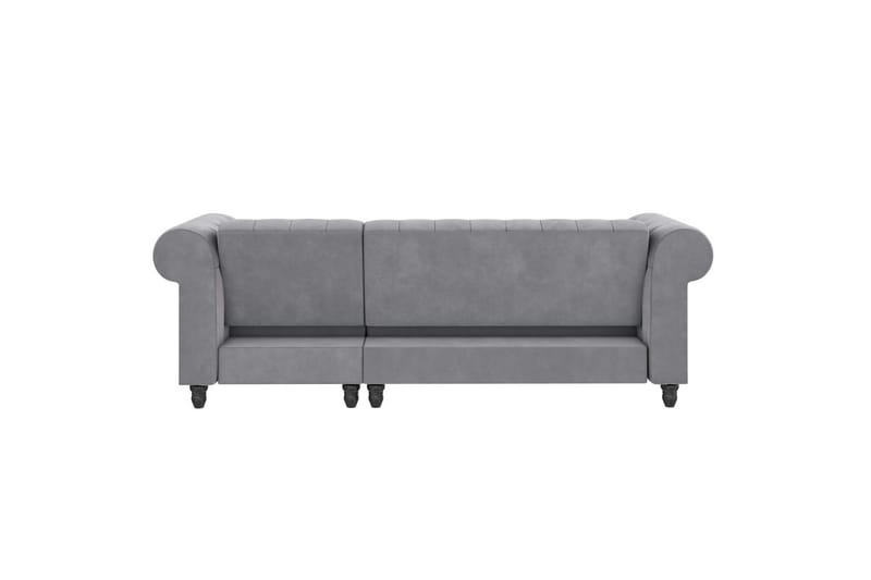 Bäddsoffa Felix 241x154x83 cm, Ljusgrå, Sammet - 241x154x83 cm, Ljusgrå, Sammet - Möbler - Vardagsrum - Bäddsoffor