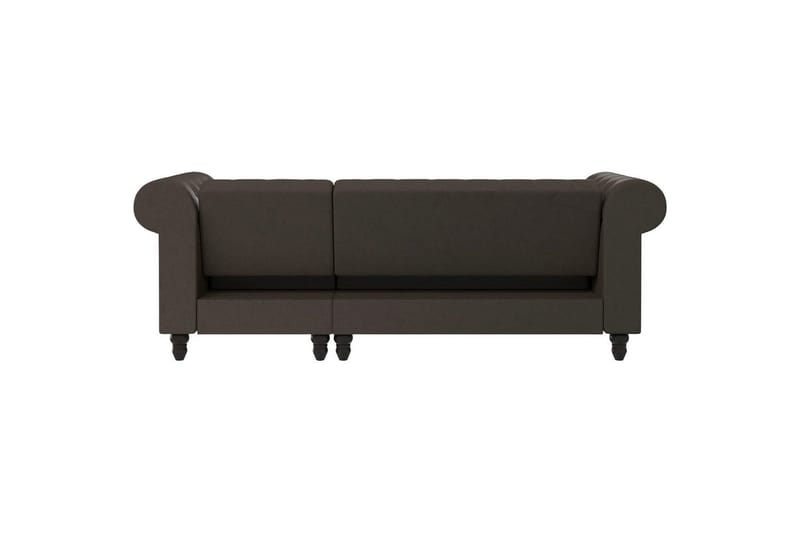 Bäddsoffa Felix 241x154x83 cm, Mörkbrun, Mikrofiber/Trä/Metall - 241x154x83 cm, Mörkbrun, Mikrofiber/Trä/Metall - Möbler - Vardagsrum - Bäddsoffor