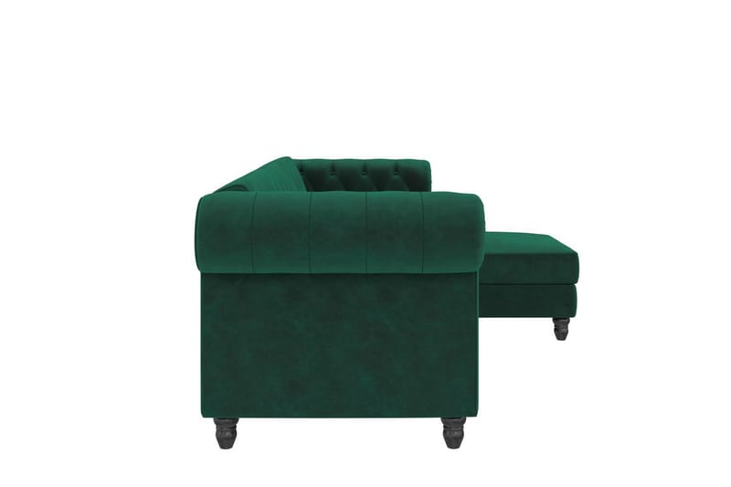 Bäddsoffa Felix 241x154x83 cm, Mörkgrön, Sammet - 241x154x83 cm, Mörkgrön, Sammet - Möbler - Vardagsrum - Bäddsoffor