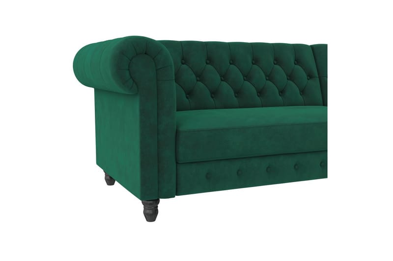 Bäddsoffa Felix 241x154x83 cm, Mörkgrön, Sammet - 241x154x83 cm, Mörkgrön, Sammet - Möbler - Vardagsrum - Bäddsoffor