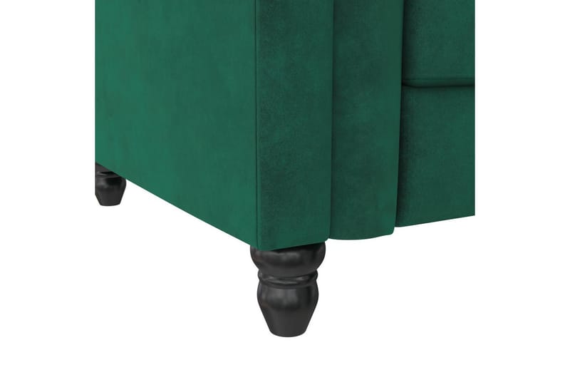Bäddsoffa Felix 241x154x83 cm, Mörkgrön, Sammet - 241x154x83 cm, Mörkgrön, Sammet - Möbler - Vardagsrum - Bäddsoffor