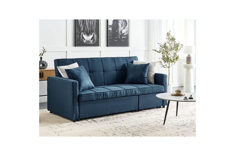 Bäddsoffa Glomma - Blå, Svart - Möbler - Vardagsrum - Bäddsoffor