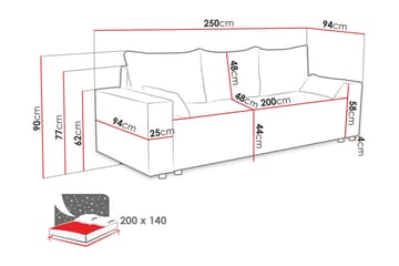 Bäddsoffa - Grå - Möbler - Vardagsrum - Bäddsoffor