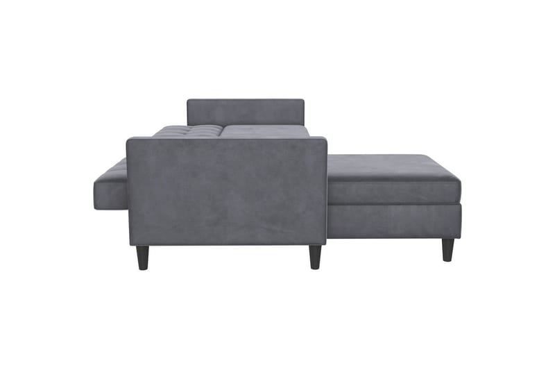 Bäddsoffa Hartford 213x153x82 cm, Antracit, Sammet - 213x153x82 cm, Antracit, Sammet - Möbler - Vardagsrum - Bäddsoffor