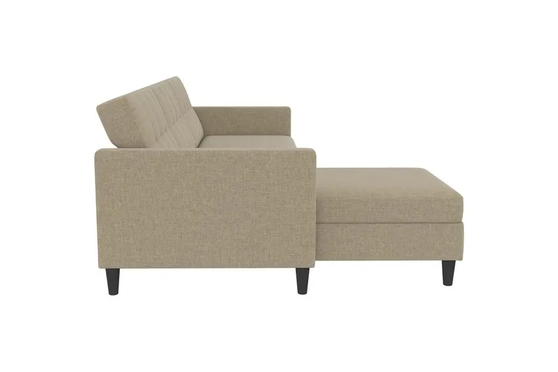 Bäddsoffa Hartford 213x153x82 cm, Cappuccino, Linnetyg Utseende (100% Polyester - 213x153x82 cm, Cappuccino, Linnetyg Utseende (100% Polyester - Möbler - Vardagsrum - Bäddsoffor