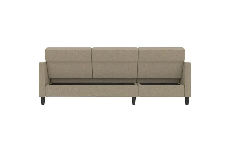 Bäddsoffa Hartford 213x153x82 cm, Cappuccino, Linnetyg Utseende (100% Polyester - 213x153x82 cm, Cappuccino, Linnetyg Utseende (100% Polyester - Möbler - Vardagsrum - Bäddsoffor