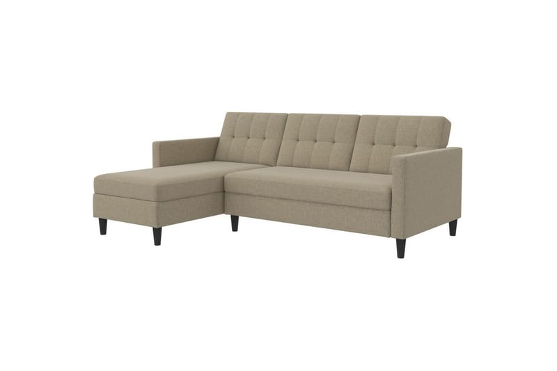 Bäddsoffa Hartford 213x153x82 cm, Cappuccino, Linnetyg Utseende (100% Polyester - 213x153x82 cm, Cappuccino, Linnetyg Utseende (100% Polyester - Möbler - Vardagsrum - Bäddsoffor