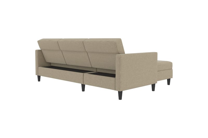 Bäddsoffa Hartford 213x153x82 cm, Cappuccino, Linnetyg Utseende (100% Polyester - 213x153x82 cm, Cappuccino, Linnetyg Utseende (100% Polyester - Möbler - Vardagsrum - Bäddsoffor