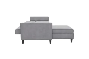 Bäddsoffa Hartford 213x153x82 cm, Grå, Sammet - 213x153x82 cm, Grå, Sammet - Möbler - Vardagsrum - Bäddsoffor