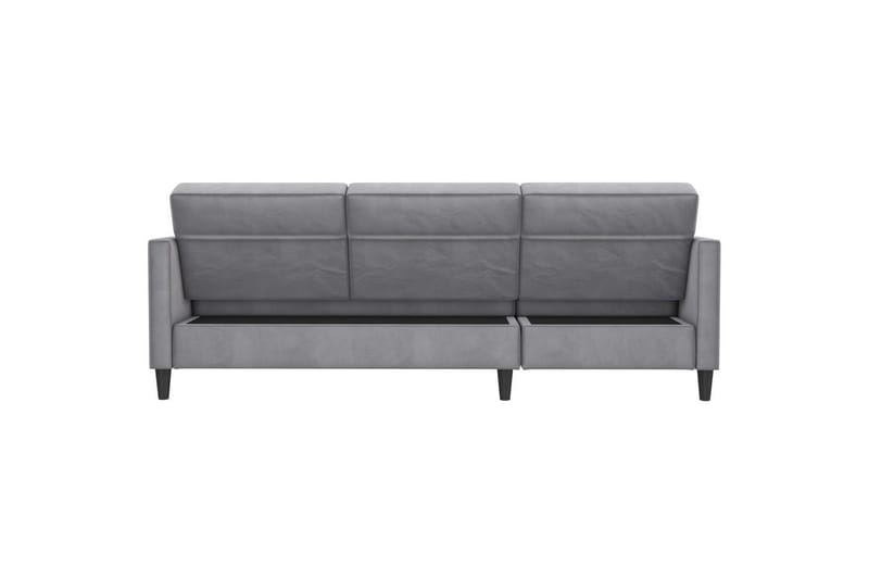 Bäddsoffa Hartford 213x153x82 cm, Grå, Sammet - 213x153x82 cm, Grå, Sammet - Möbler - Vardagsrum - Bäddsoffor