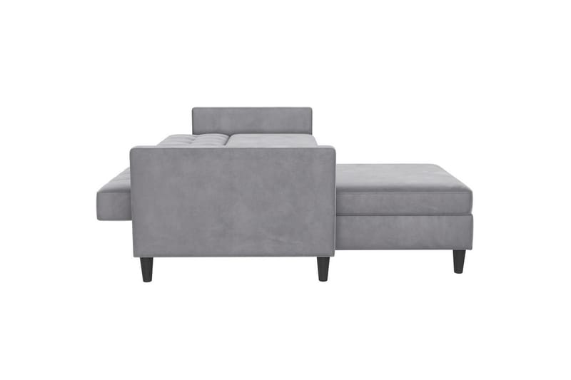 Bäddsoffa Hartford 213x153x82 cm, Grå, Sammet - 213x153x82 cm, Grå, Sammet - Möbler - Vardagsrum - Bäddsoffor