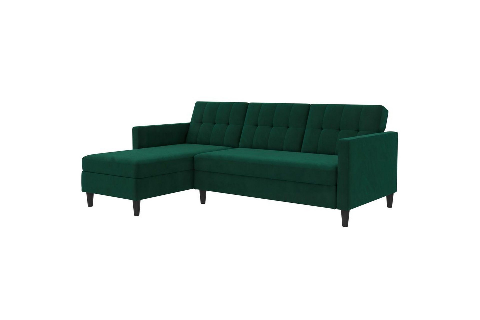 bäddsoffa hartford 213x153x82 cm, grön, sammet - 213x153x82 cm, grön, sammet